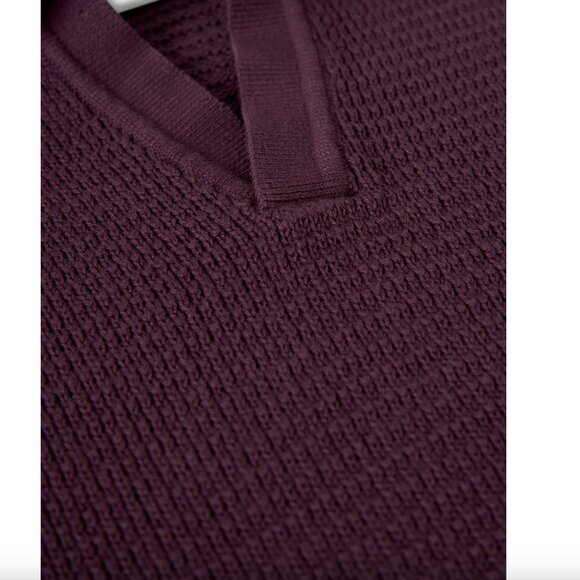 NEW Sweater Knit Polo (The Sebastian Long Sleeve Polo - Amethyst) - Picture 8 of 8